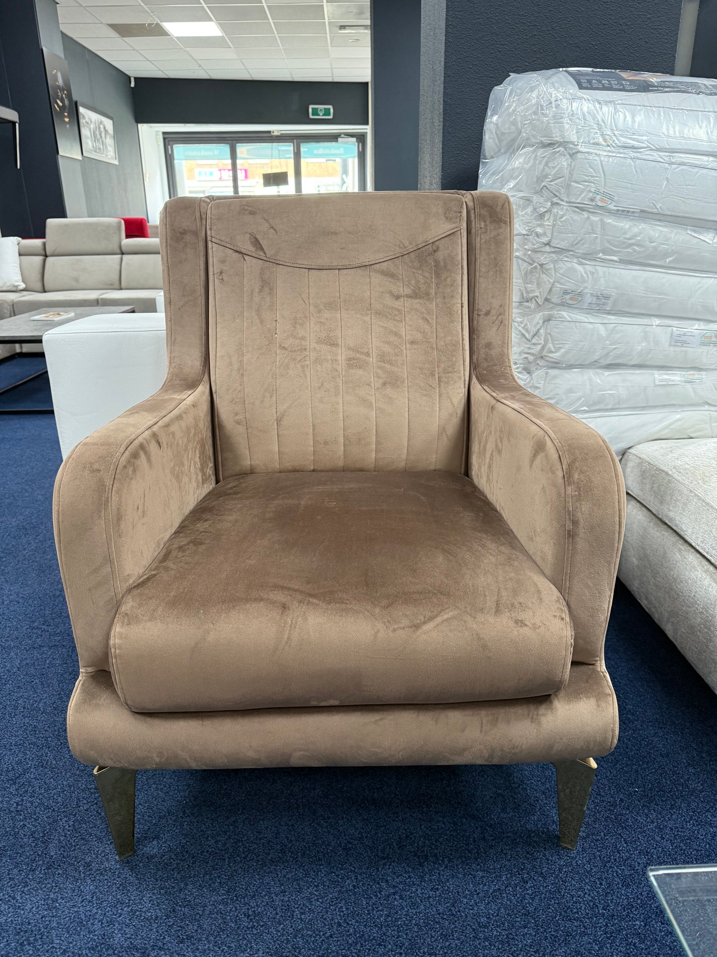 Fauteuil Bruno - Bruin stof