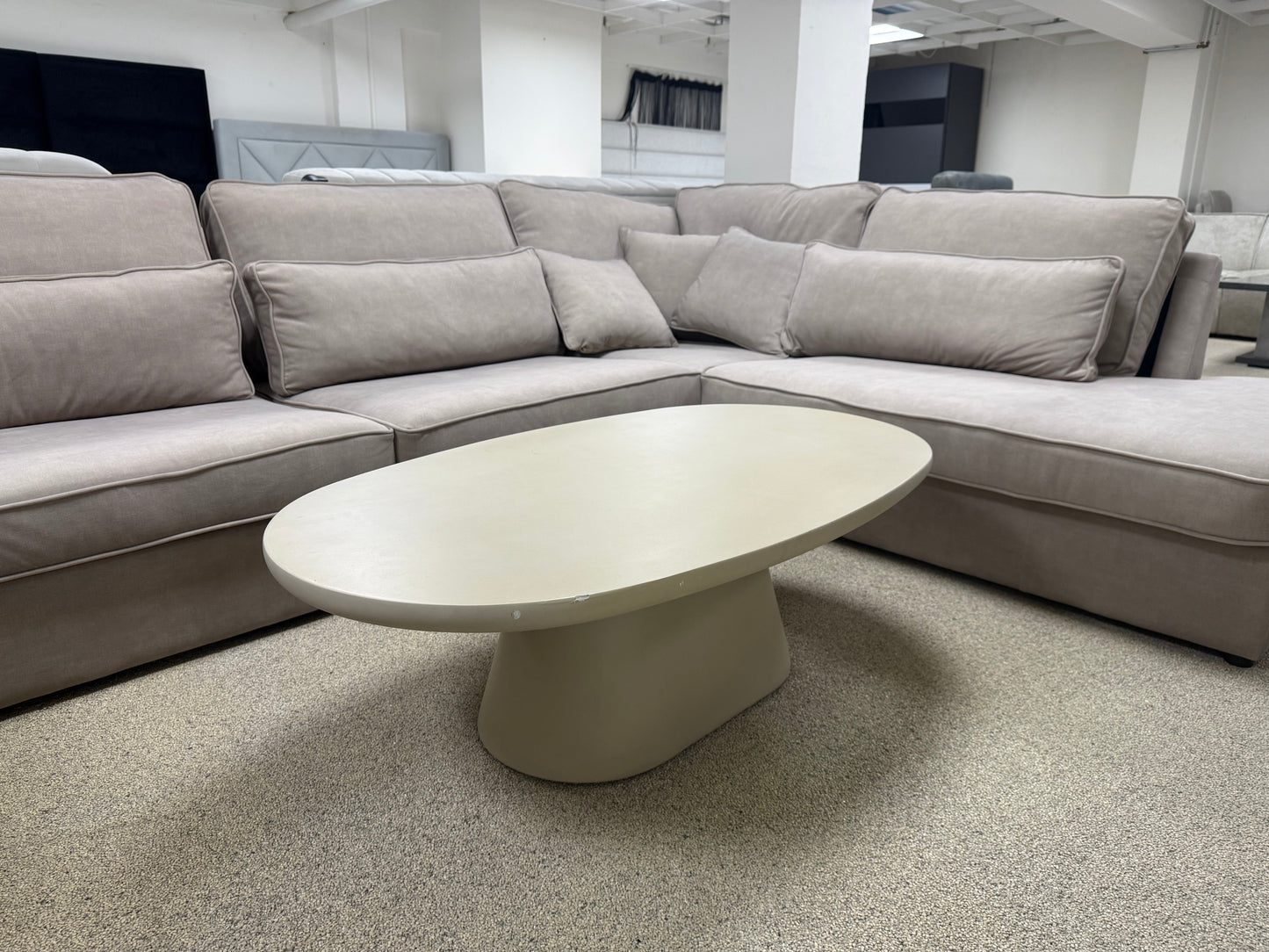 Costa Loungebank - Taupe velvet
