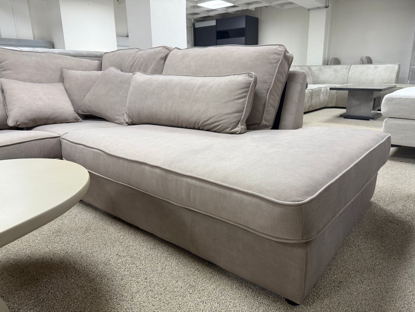 Costa Loungebank - Taupe velvet