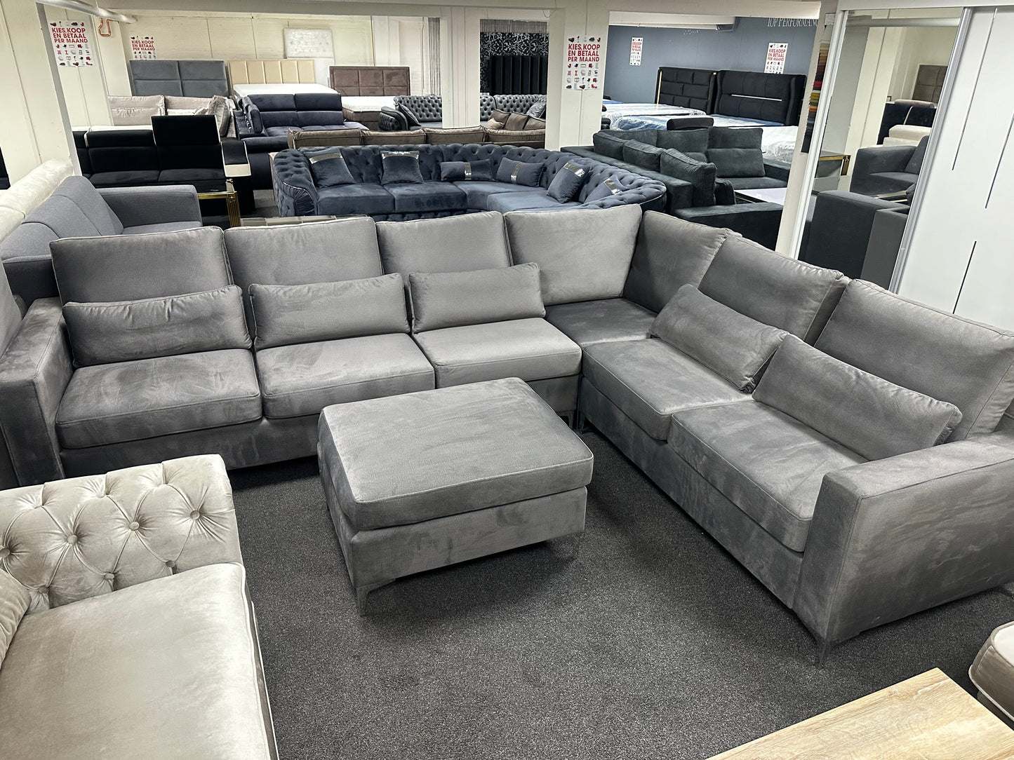 Milanto Hoekbank Grijs waterafstotend