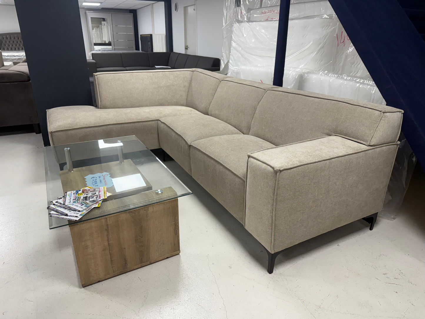 Riemo Loungebank - Microvezel zand stof