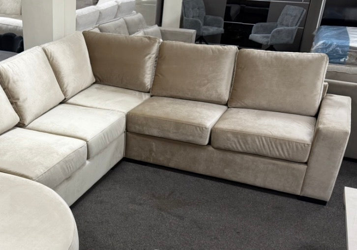 Melody XXL U-vorm Hoekbank - Beige velvet
