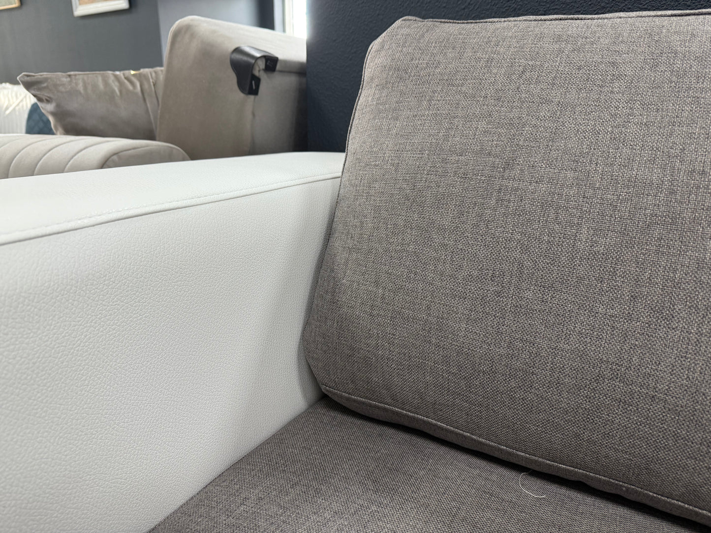 Fauteuil Maro - Grijs / wit combinatie