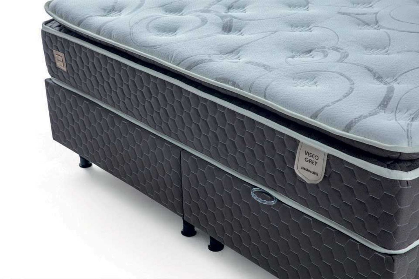 Visco grey Boxspring bed