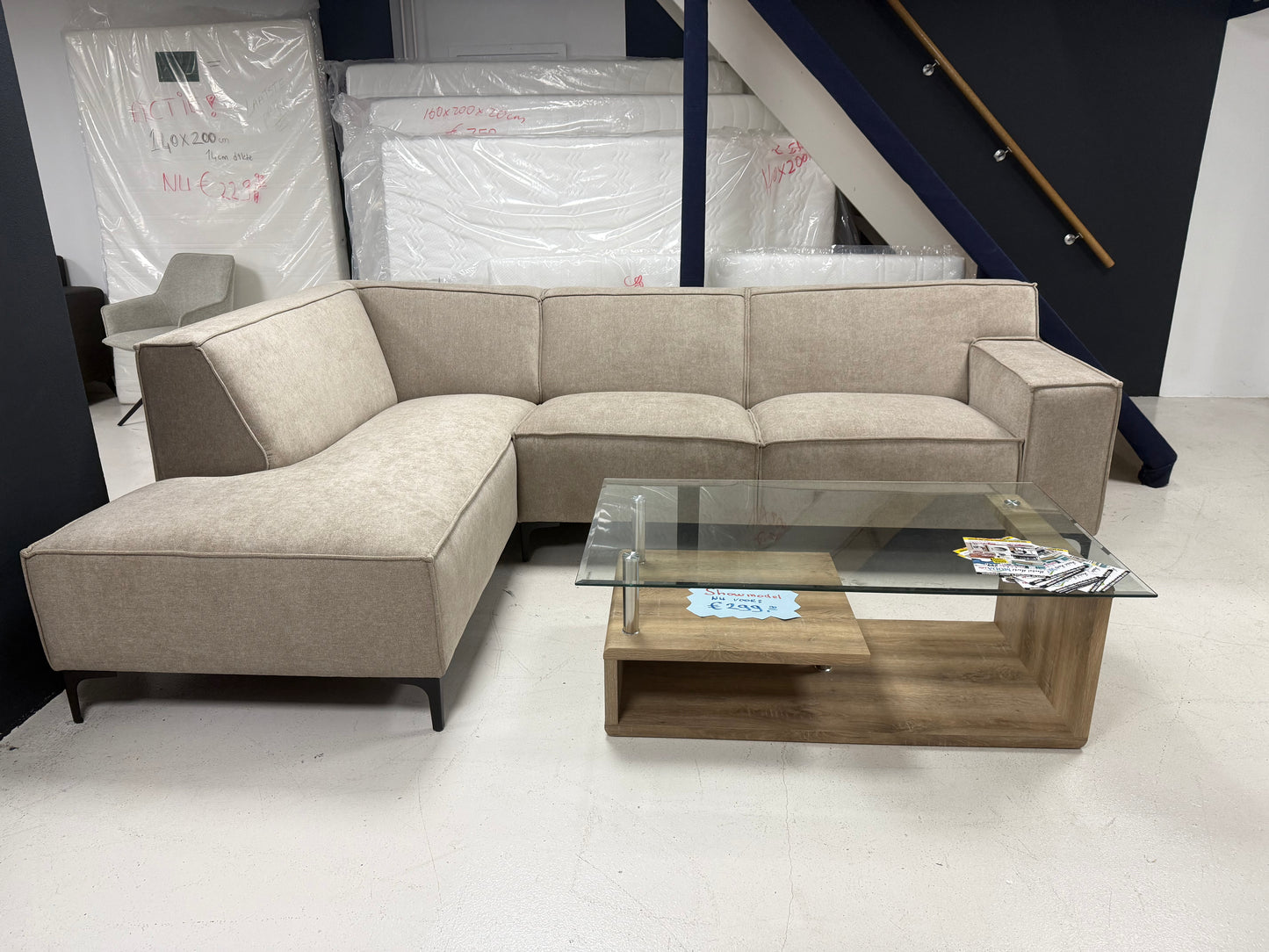 Riemo Loungebank - Microvezel zand stof