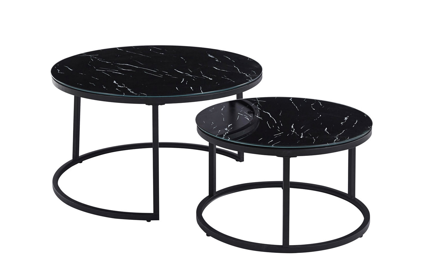 Marmo zwart Salontafel Set van 2