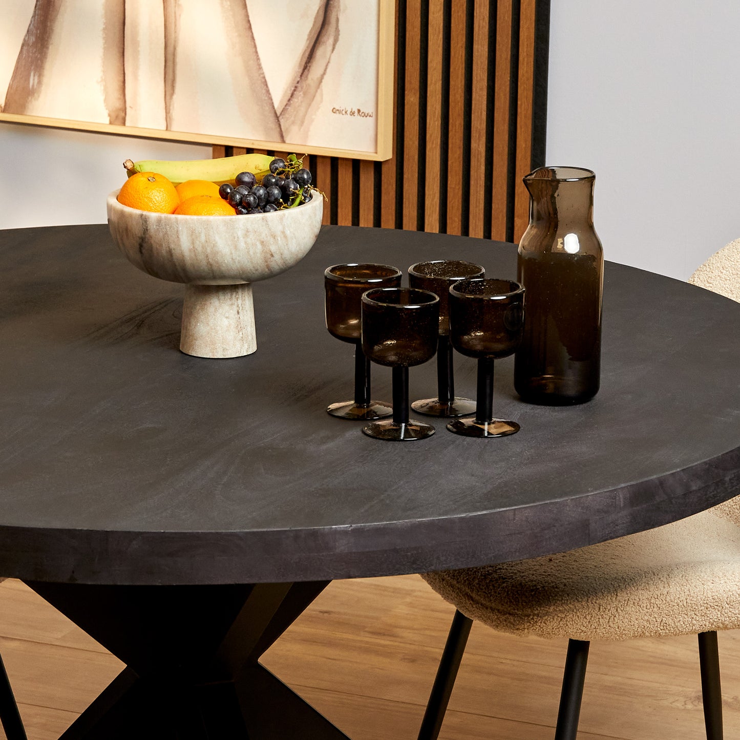 Denve zwart Rond Eettafel