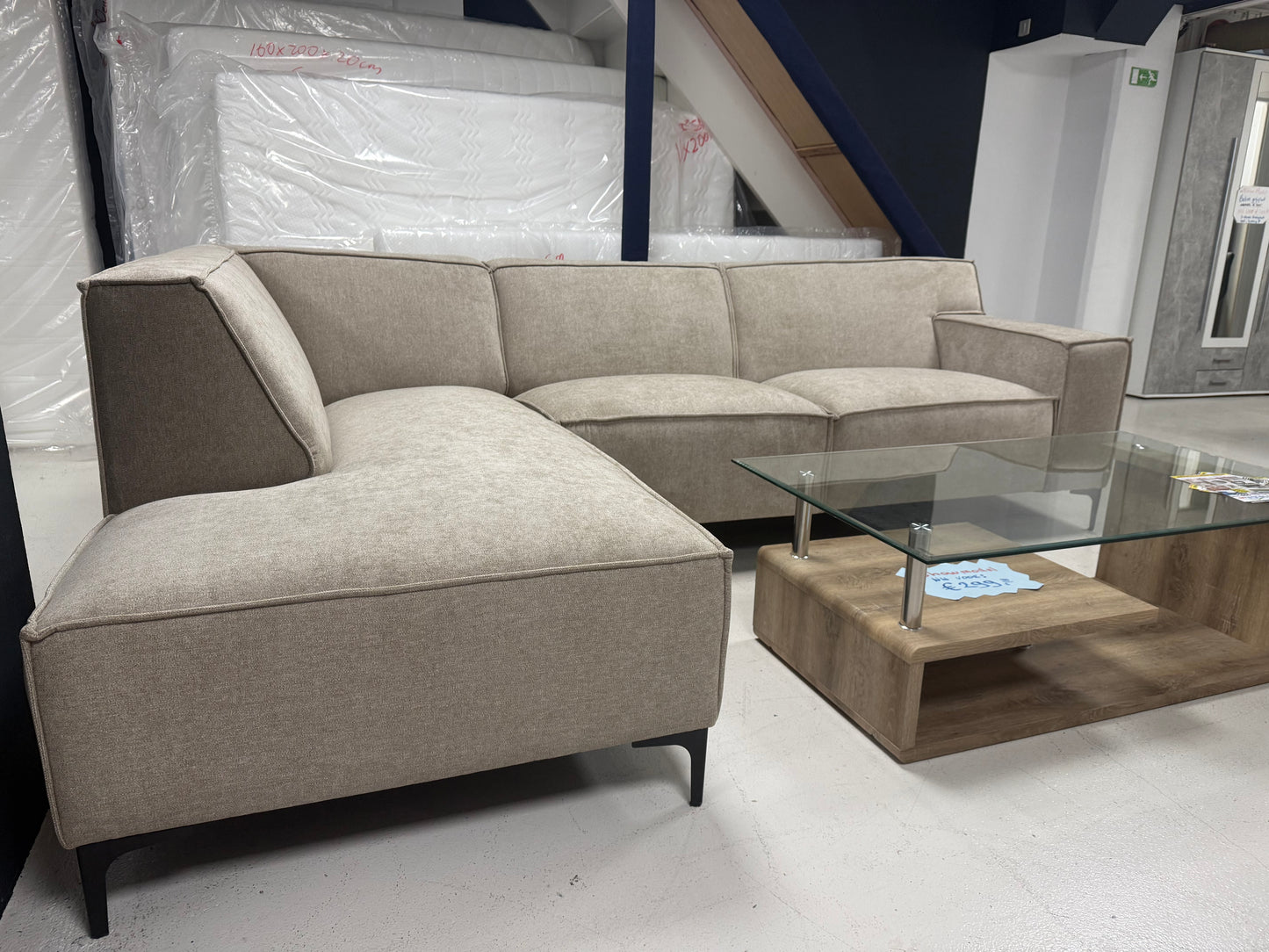 Riemo Loungebank - Microvezel zand stof