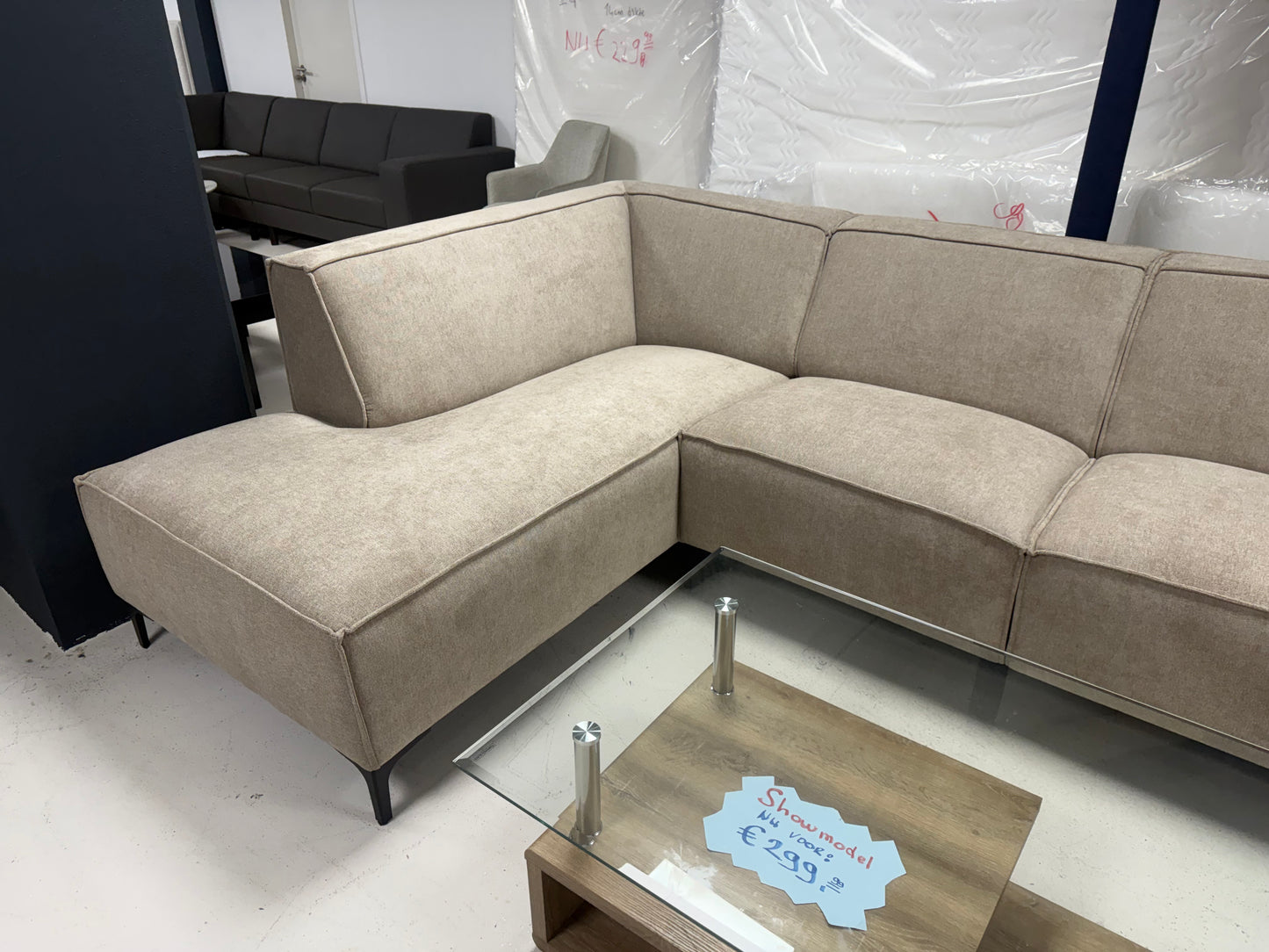 Riemo Loungebank - Microvezel zand stof