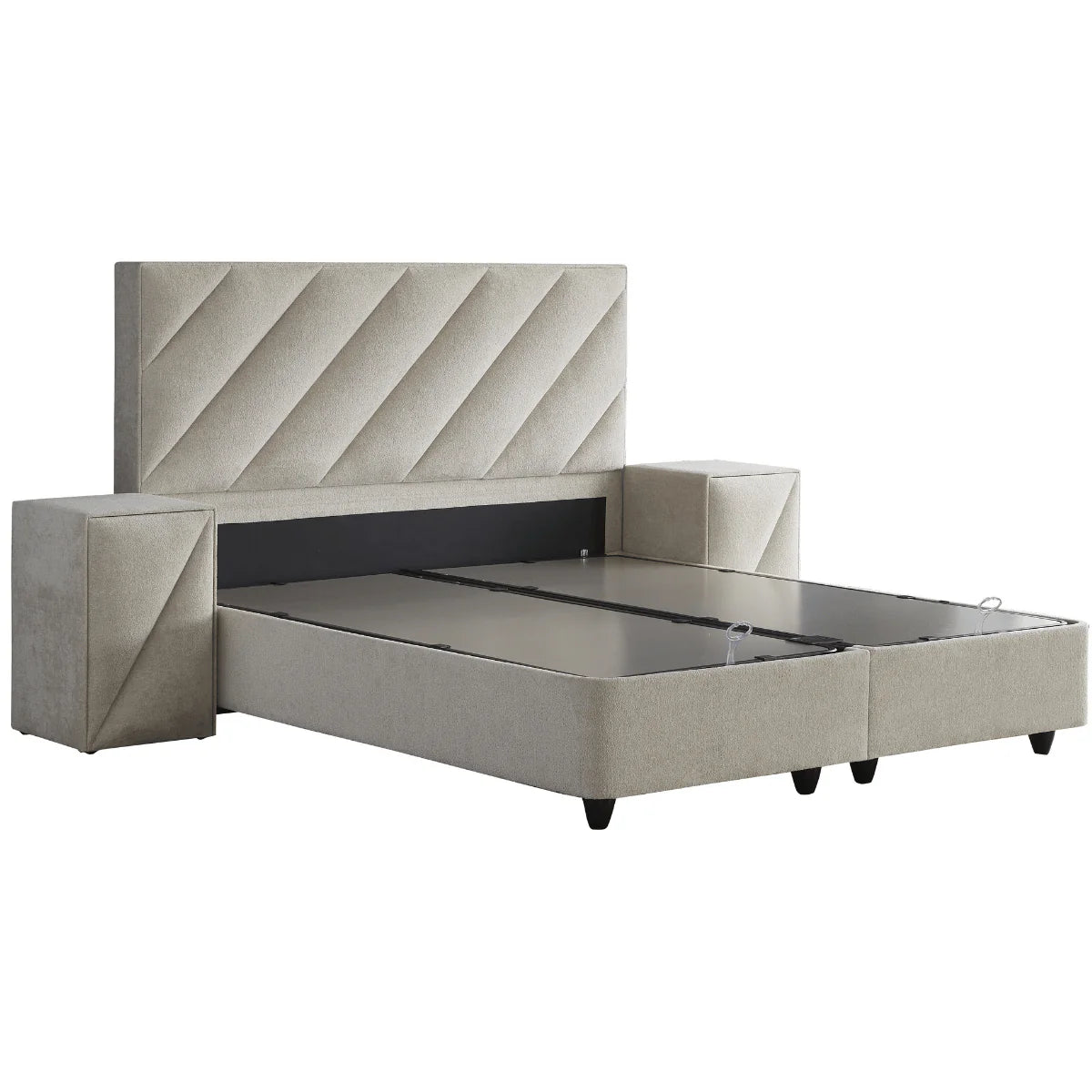 Skybedd – Shinebedd Beige Boxspring | Luxe & Direct Leverbaar uit Voorraad