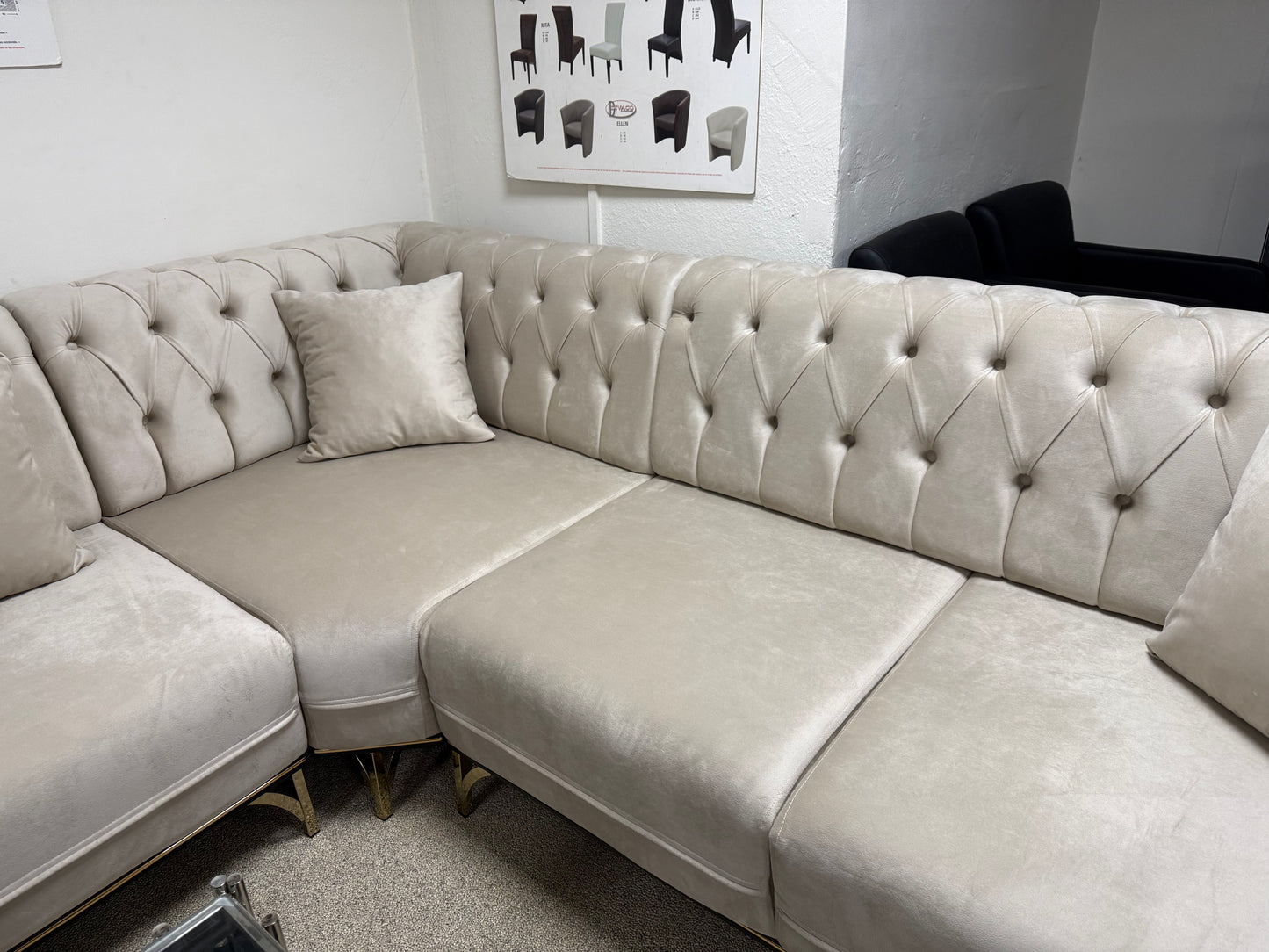 Chesterfield Sude Hoekbank