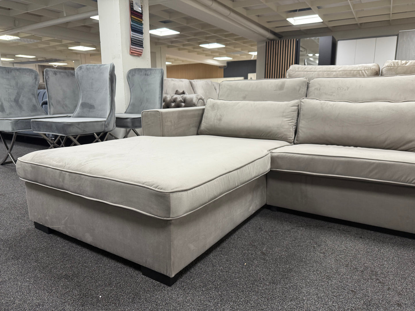 Costa XXL U-vorm Hoekbank - Taupe velvet