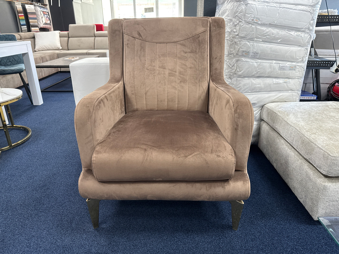 Fauteuil Bruno - Bruin stof
