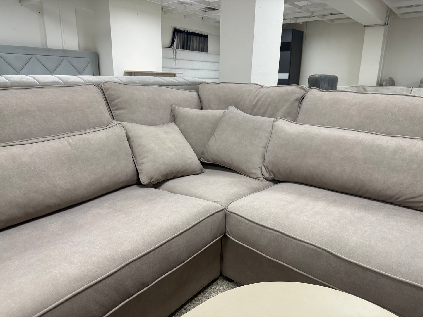 Costa Loungebank - Taupe velvet