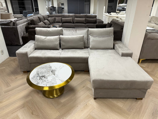Yasmina Loungebank - Taupe velvet