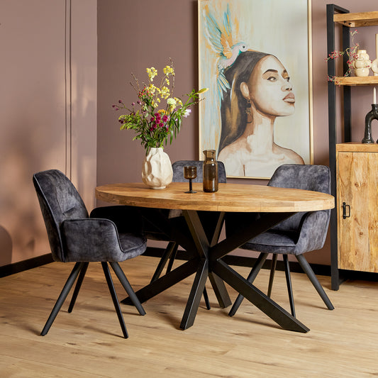 Denve hout Ovaal Eettafel