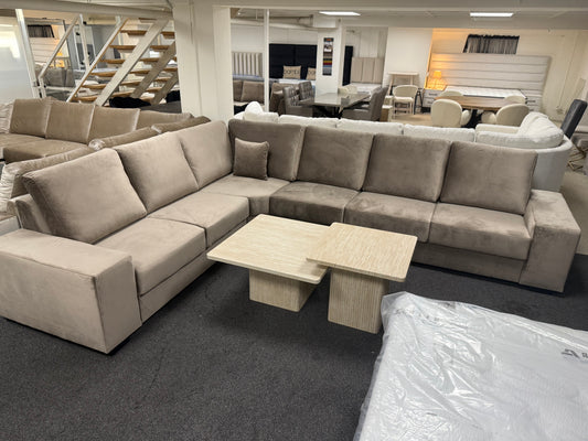 Yolanda Hoekbank - Taupe velvet