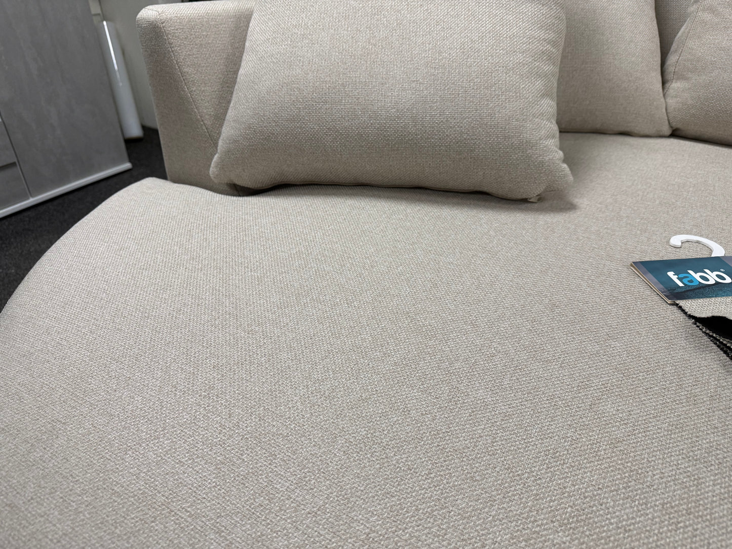 Moaz Japandi U-vorm Hoekbank - Off white stof