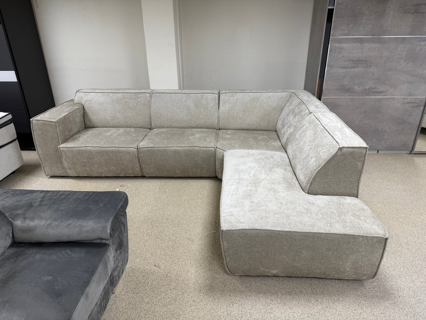 Riko Loungebank - Off white (ecru) stof