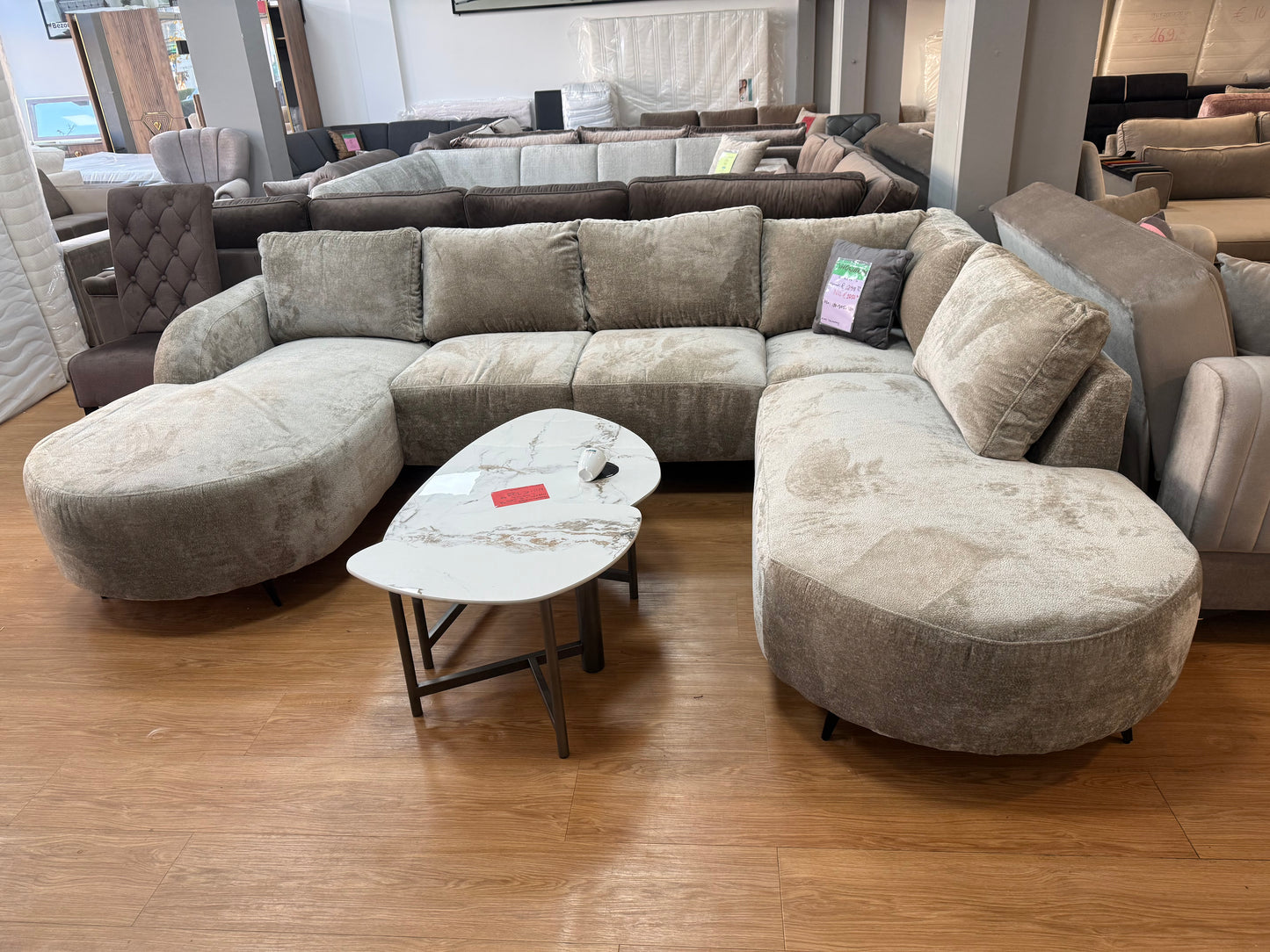 Demi U Hoekbank - Licht bruin