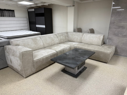 Riko Loungebank - Off white (ecru) stof