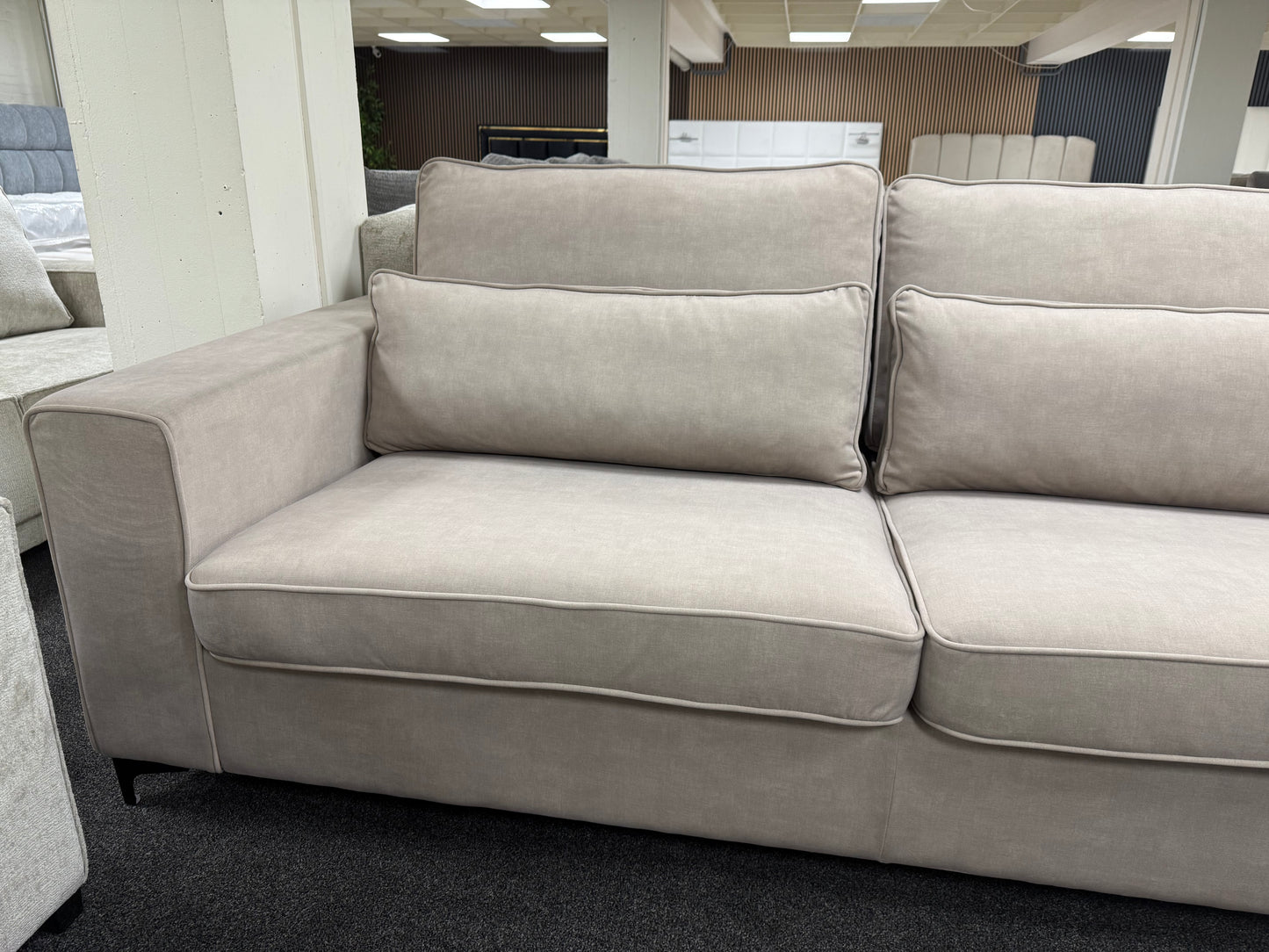 Costa Loungebank - Taupe velvet