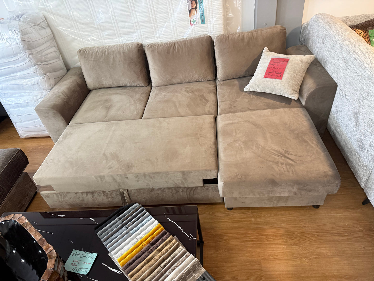 Magdo Slaapbank Taupe velvet