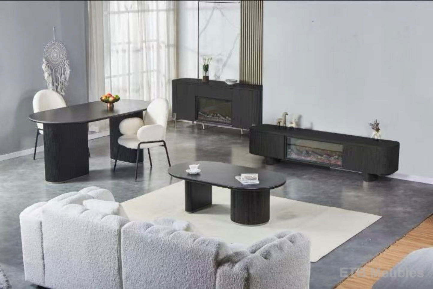 Black woonkamer - Zwart