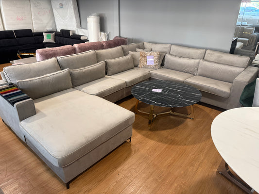 Costa XXL U-vorm Hoekbank - Taupe velvet