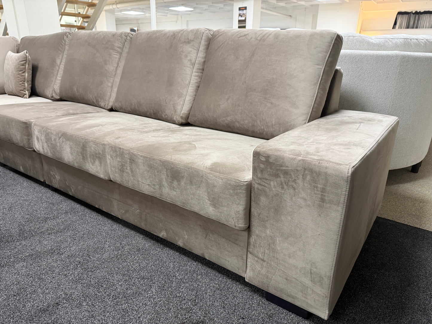 Yolanda Hoekbank - Taupe velvet