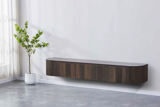 Japandi Walnut TV Kast Ophangsysteem