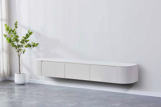Japandi White TV Kast Ophangsysteem