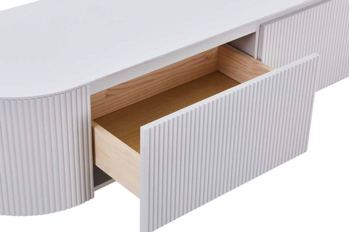 Japandi White TV Kast Ophangsysteem