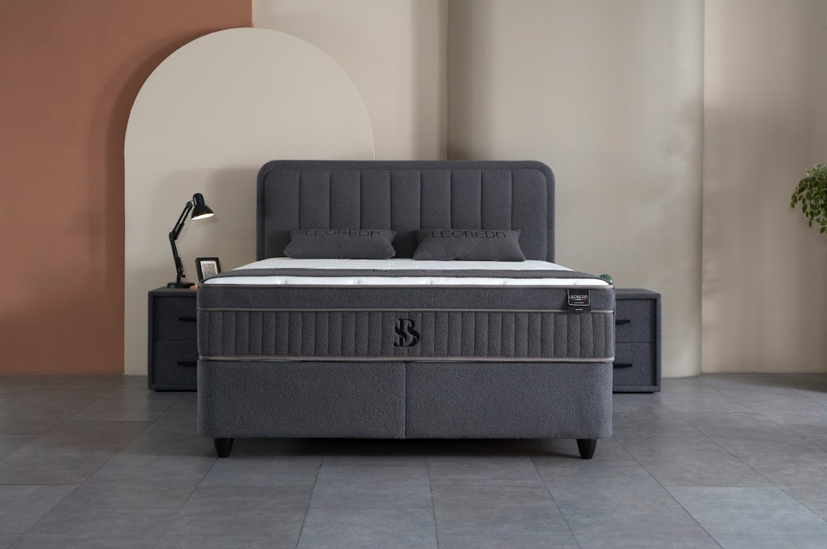 LEOBEDD BOXSPRING – Grey