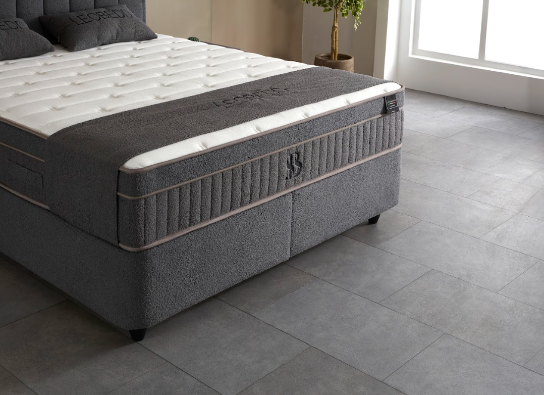 LEOBEDD BOXSPRING – Grey