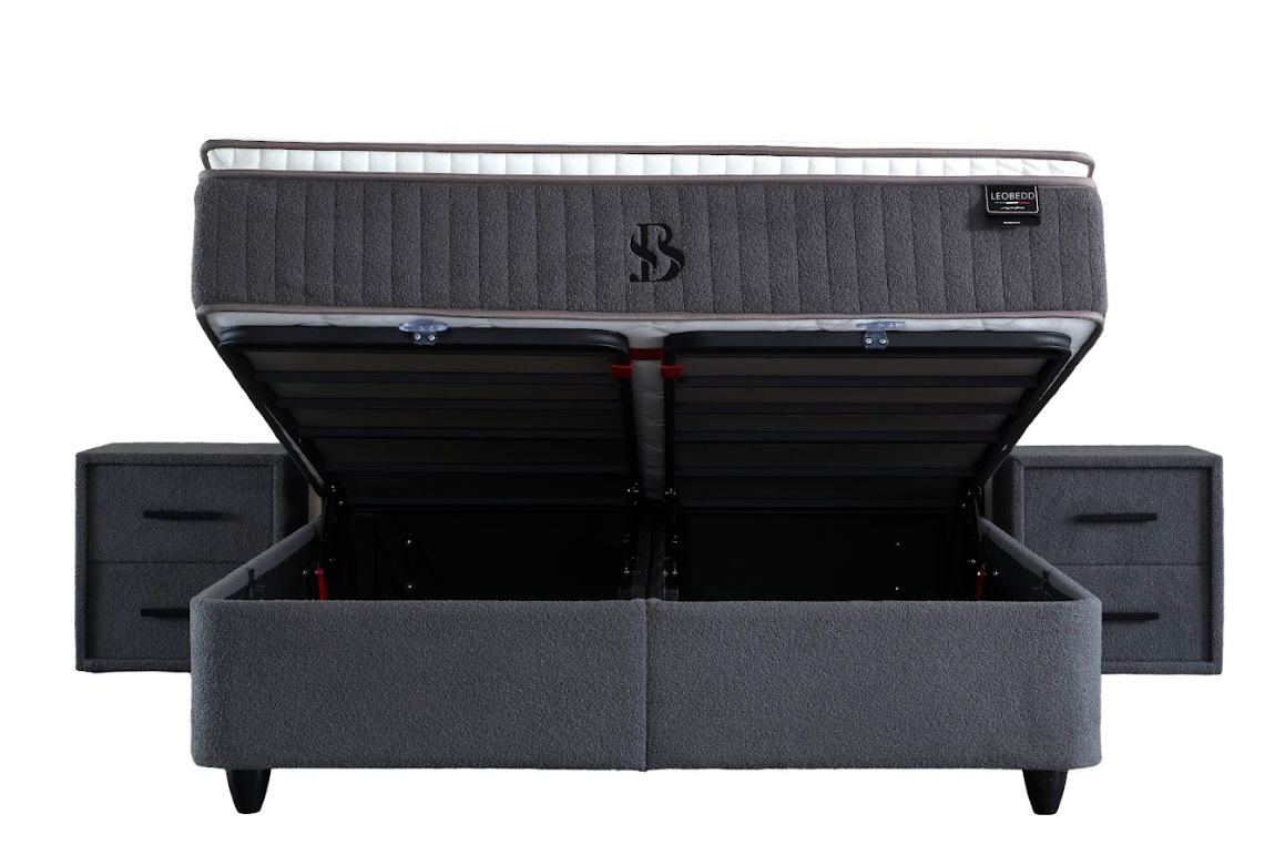 LEOBEDD BOXSPRING – Grey