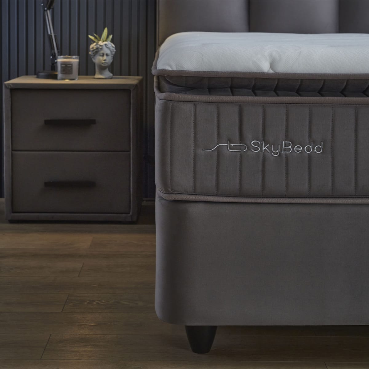 BIRDY BOXSPRING – Grijs