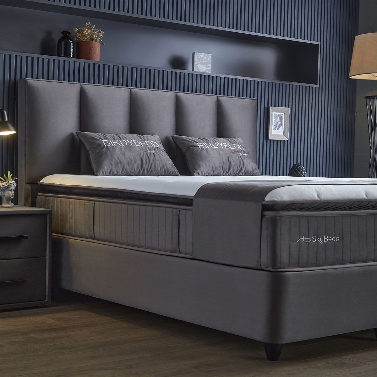 BIRDY BOXSPRING – Grijs
